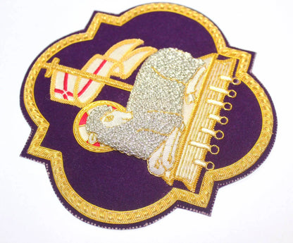 Holy Lamb Hand-Embroidered Liturgical Church Emblem Appliqué for Vestments