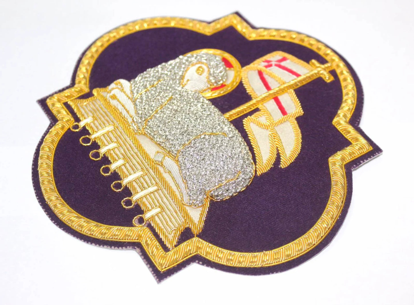 Holy Lamb Hand-Embroidered Liturgical Church Emblem Appliqué for Vestments