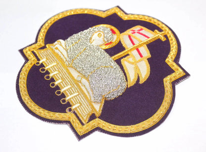 Holy Lamb Hand-Embroidered Liturgical Church Emblem Appliqué for Vestments