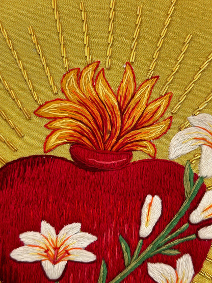Chaste Heart of St. Joseph Appliqué for Catholic Vestments