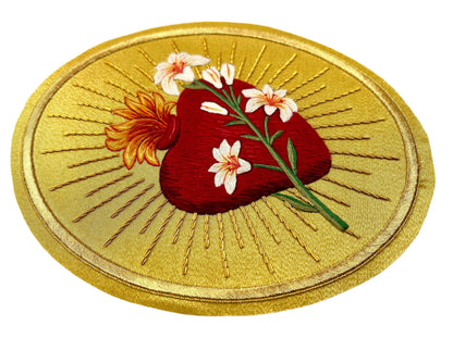 Chaste Heart of St. Joseph Appliqué for Catholic Vestments