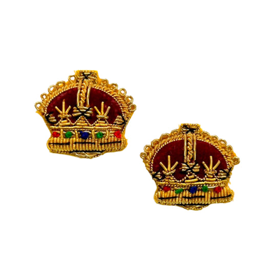 King & Queen Tudor Crown British Army Rank Ceremonial