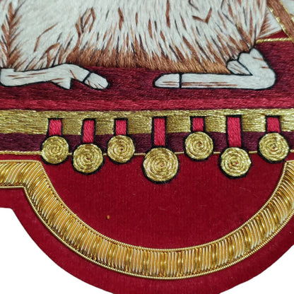 Hand-Embroidered Agnus Dei (Holy Lamb) Appliqué
