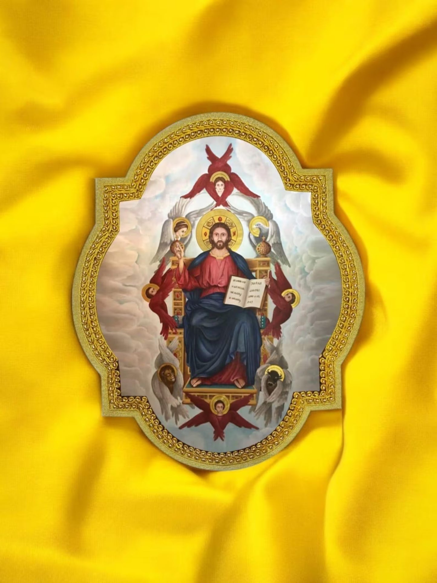 Christ in Majesty Appliqué Hand-Embroidered &amp; Printed | Sew-On | Sacred Liturgical Art