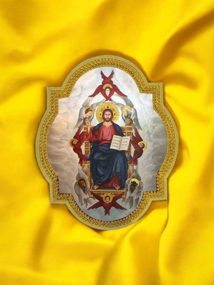 Christ in Majesty Appliqué Hand-Embroidered &amp; Printed | Sew-On | Sacred Liturgical Art