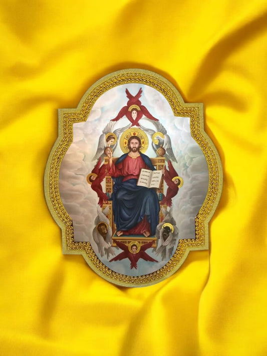 Christ in Majesty Appliqué Hand-Embroidered &amp; Printed | Sew-On | Sacred Liturgical Art