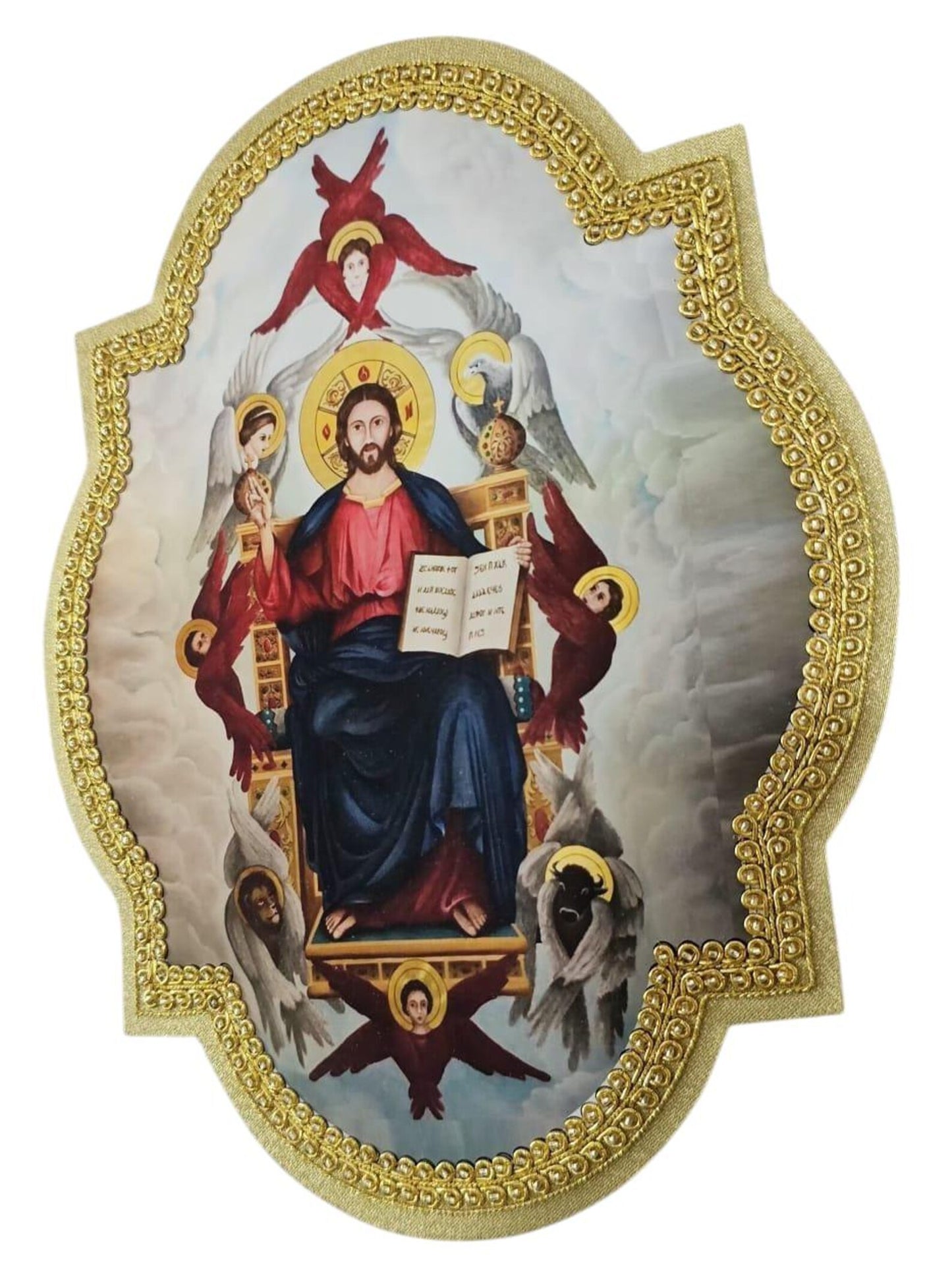 Christ in Majesty Appliqué Hand-Embroidered &amp; Printed | Sew-On | Sacred Liturgical Art