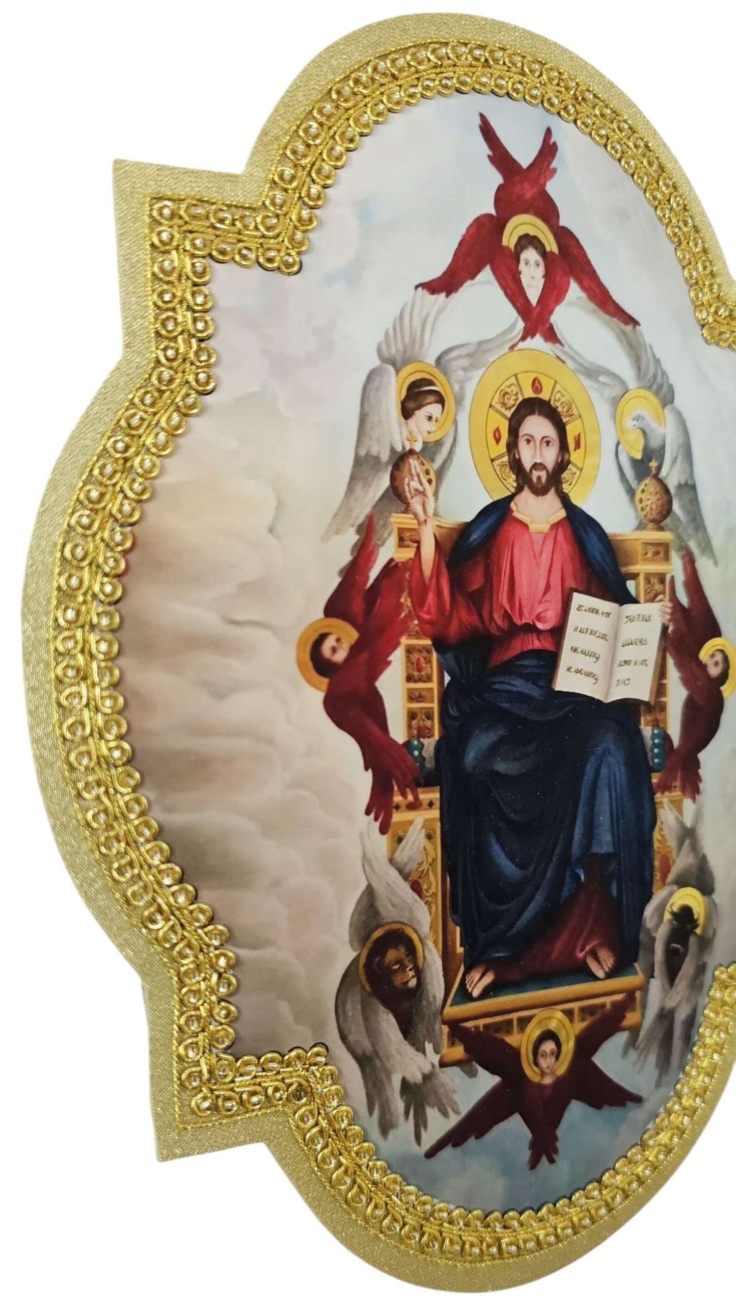 Christ in Majesty Appliqué Hand-Embroidered &amp; Printed | Sew-On | Sacred Liturgical Art